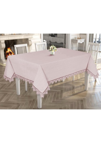 Işıltı Iğne Oyalı Masa Örtüsü Pudra