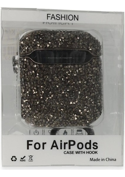 Bfs Airpods 2 (2.nesil) Mira Taşlı Kılıf - Siyah modelleri