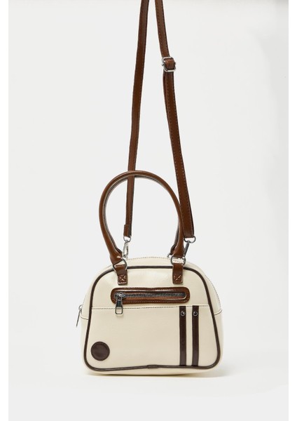 Bej Kadın Retro Bowling El ve Omuz Çanta indirimleri