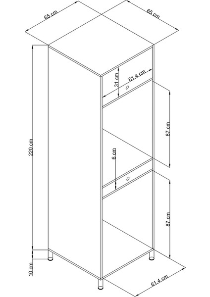 Çamaşır&kurutma Makinesi Dolabı Mdf Beyaz fırsatları