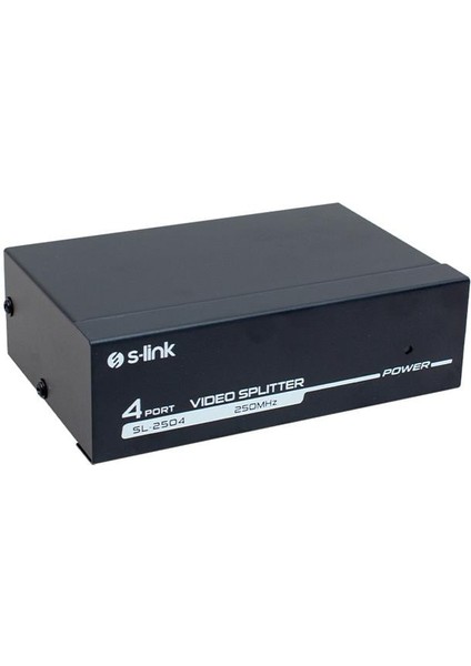 S-Link SL-2504 4 Port 250 Mhz Monitör Çoklayıcı VGA Splitter Dağıtıcı