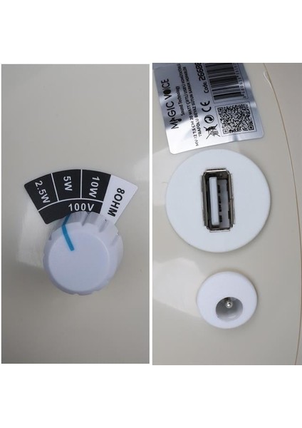 Magicvoice Mv-12 7.5 cm 20 Watt Komütatörlü Hat Trafolu Krem Beyazı Sütun Sarkık Hoparlör (2'li Takım) fırsatları