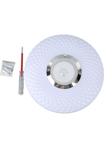 Powermaster PM-27329 Beyaz 30*6 cm 24 Watt Bluetooth Hoparlörlü Tavan Aydınlatma (AL-BL302) Tornavida Hediyeli modelleri