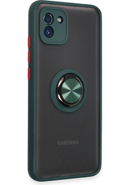 Bfs Samsung Galaxy A03 Kılıf Montreal Yüzüklü Silikon Kapak - Yeşil fiyatları