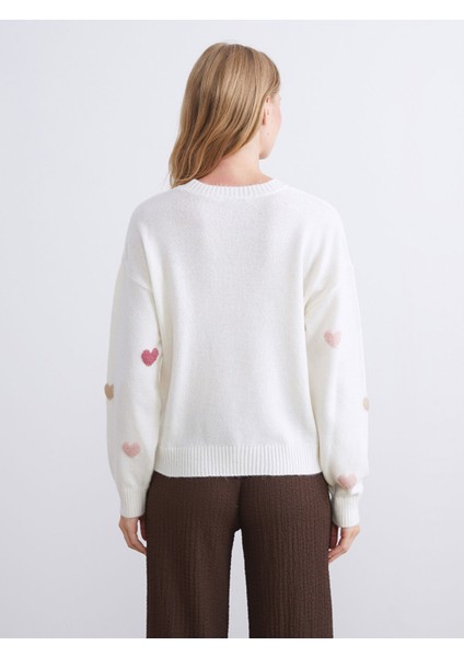 Yeni Sezon Bisiklet Yaka Desenli Kadın Triko Kazak fırsatları