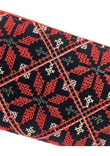 Filistin Geleneksel Renkli Kırmızı Nakışlı Tek Fermuarlı Kadın Büyük Cüzdeni 20*10 cm A100017 fiyatları