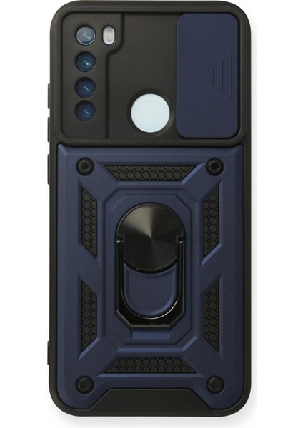Bfs Xiaomi Redmi Note 8 Kılıf Pars Lens Yüzüklü Silikon - Lacivert