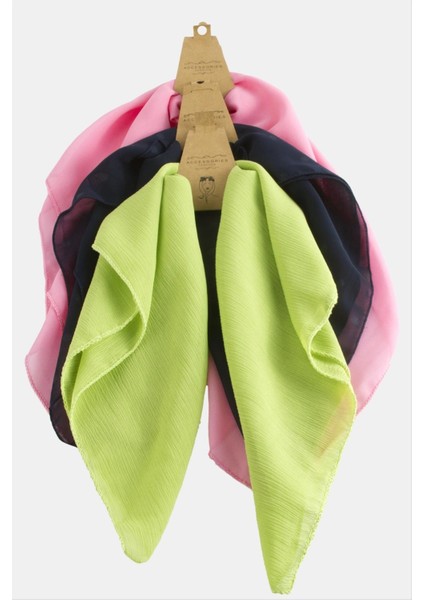 Ds-Derin Renkli Şifon Fular 50 Cm-Renkli