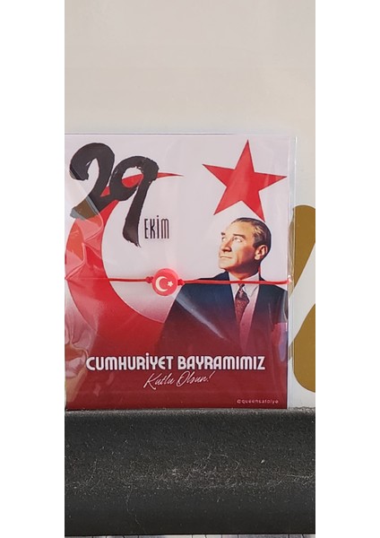29 Ekim'e Özel Fimo Türk Bayraklı Bileklik -10 Adet