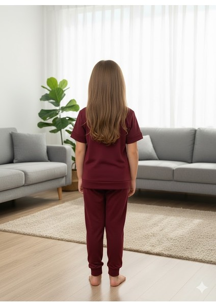 Çocuk Bordo Pijamatakımı modelleri
