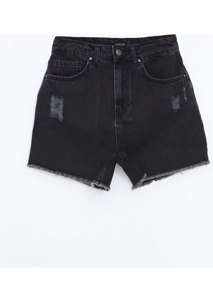Yeni Sezon Dar Fit Yırtık Detaylı Kadın Jean Şort indirimleri