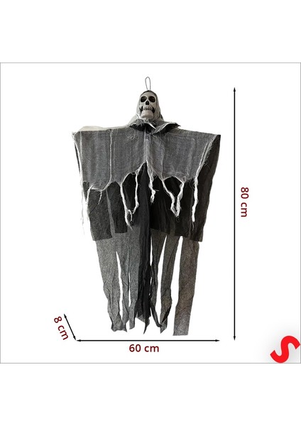 Iskelet Hayalet Halloween Dekor Süsü, 80CM x 60CM fiyatları