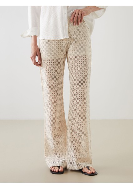 Yeni Sezon Beli Lastikli Ajurlu Kadın Pantolon fiyatları