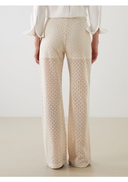 Yeni Sezon Beli Lastikli Ajurlu Kadın Pantolon fırsatları