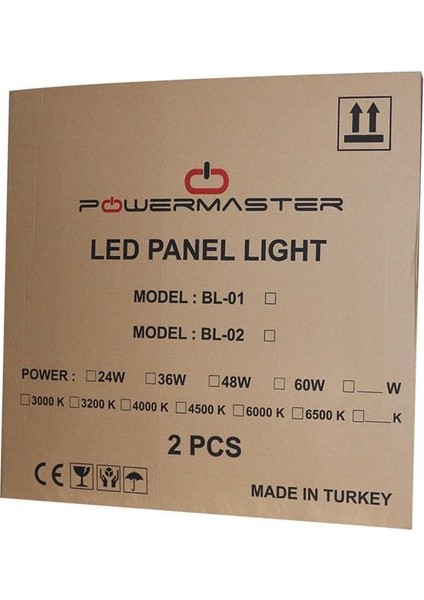 60X60 LED Panel Beyaz 48 Watt Powermaster Bl-01 fiyatları