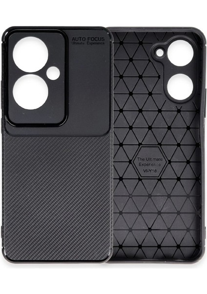 Bfs Oppo Reno 11F Kılıf Auto Focus Karbon Kapak - Siyah modelleri
