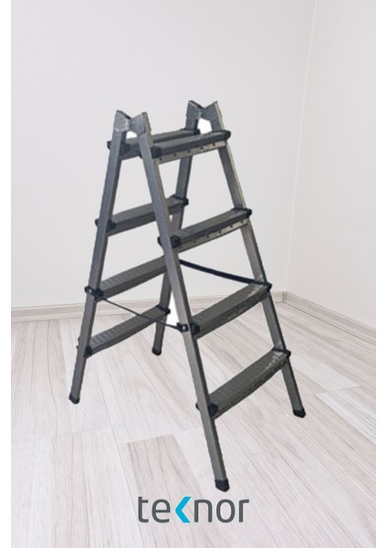 Çift Taraflı Dayanıklı Metal Basamaklı Merdiven