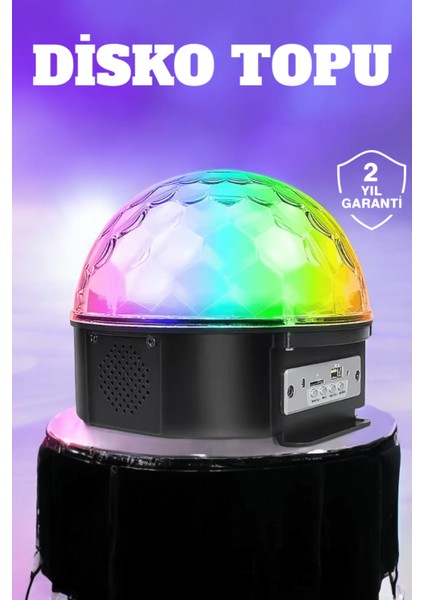 Wizard Kompakt Tasarımlı, Telefon Kontrollü Disko Topu Işıkları