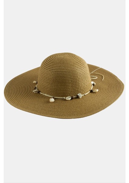 Ds-Derin Deniz Kabuğu Hasır Plaj Şapkası-Kiremit fiyatları