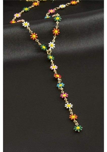 Ds-Derin Papatya Mineli Çelik Y Kolye-Sarı fiyatları