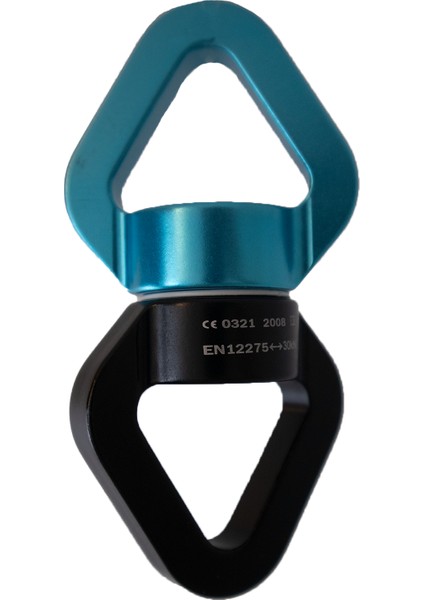 Tırmanma Döner Alüminyum Alaşım 30KN 360 Derece Hamak Için Halat Döner Konektör