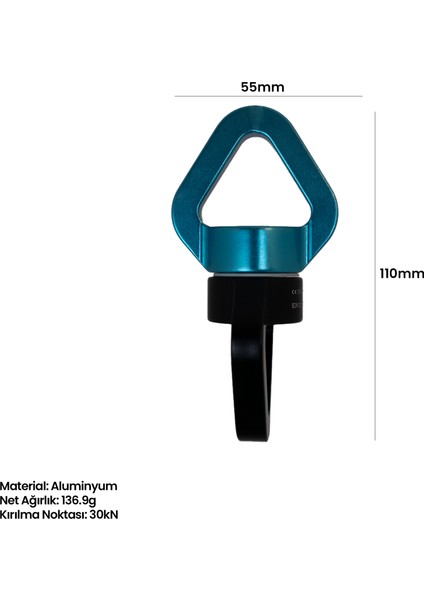 Tırmanma Döner Alüminyum Alaşım 30KN 360 Derece Hamak Için Halat Döner Konektör fiyatları