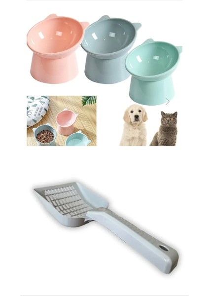 Kürek Hediyeli, Kedi Mama Kabı ve Köpek Maması Kabı 2 Ad 11,5 x 11,7 x 8 cm modelleri