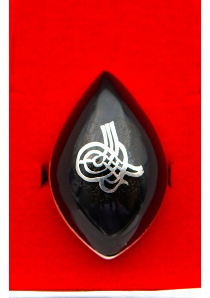 925 Ayar Kadın Gümüş Oltu Taşı Yüzük SY00049 modelleri