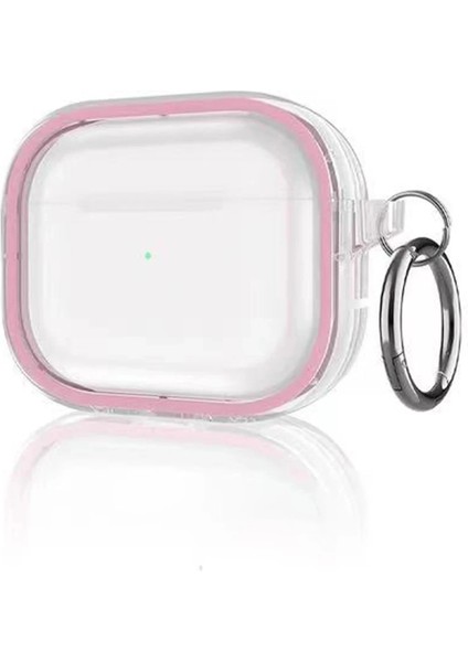Bfs Airpods Pro 2 (2.nesil) Shiny Şeffaf Kılıf - Pembe