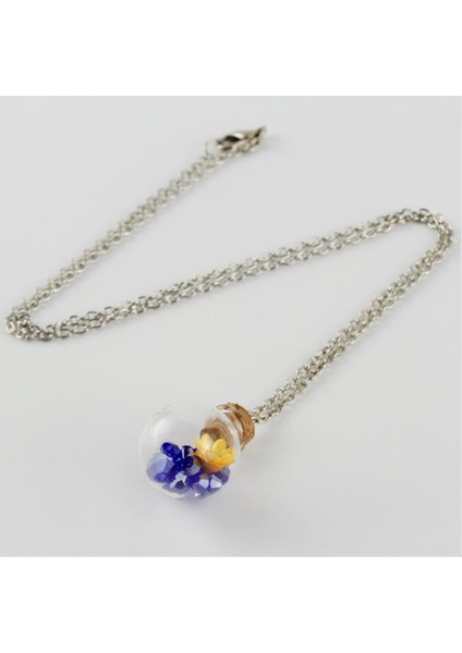 Ds-Derin Fanus Canlı Kolye-Gümüş Rengi