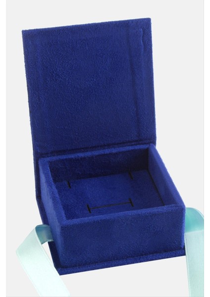 Ds-Derin Süet Lüx Set Kolye Kutusu-Lacivert