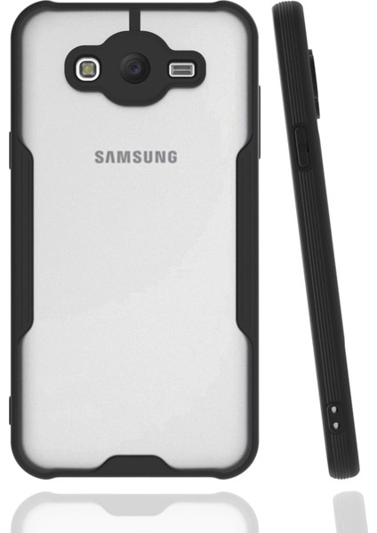 Bfs Samsung Galaxy J7 Kılıf Platin Silikon - Siyah