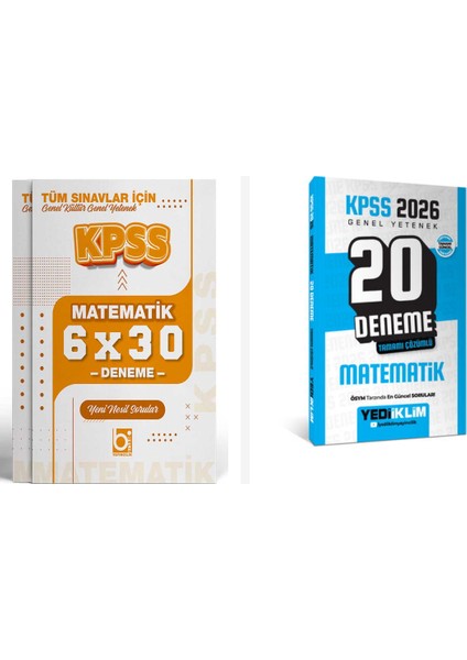 Yediiklim 2026 Kpss Genel Yetenek Matematik Tamamı Çözümlü 20 + 6
