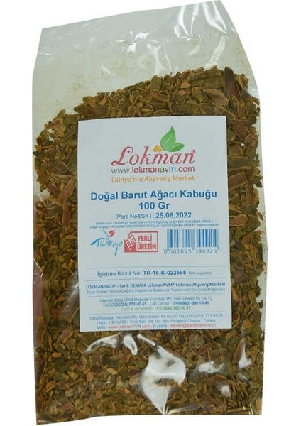 Doğal Barut Ağacı Kabuğu 100 gr Paket fiyatları
