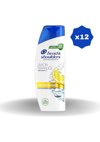Head & Shoulders 2n1 Limon Ferahlığı Şampuan 330 ml - (12 Adet)