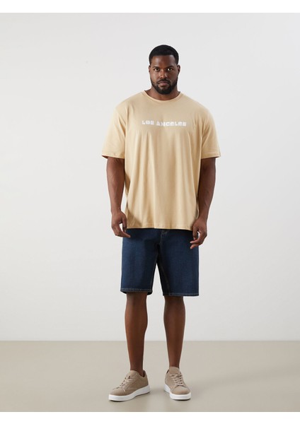 Yeni Sezon Büyük Beden Bisiklet Yaka Los Angeles Baskılı Penye Erkek Tişört fiyatları