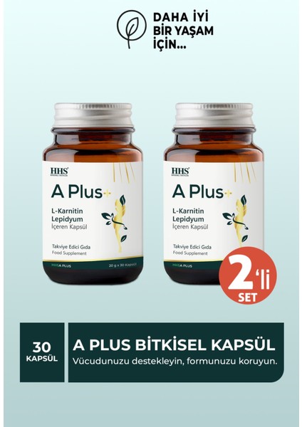 A Plus L-Carnitine Lepidium Bitkisel Kapsül – 2 Adet