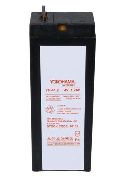 Yokohama Yh-41.2 4 Volt - 1.2 Amper (34X65X22 Mm) modelleri