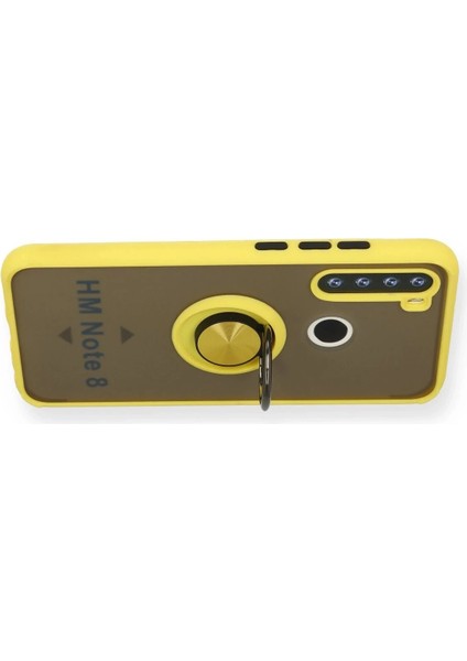 Bfs Xiaomi Redmi Note 8 Kılıf Montreal Yüzüklü Silikon Kapak - Sarı modelleri