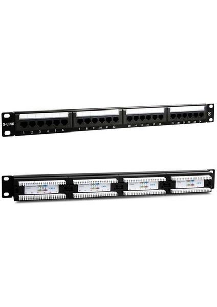 S-Link SL-F624 24’lü Ftp Cat6 Patch Panel