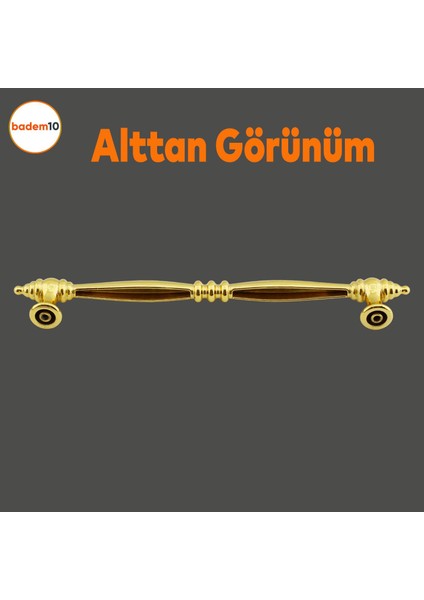 Mobilya Mutfak Dolabı Çekmece Dolap Kapak Kulpu Düz Metal Kulp Kulbu Kulpları 160 mm Gold fırsatları