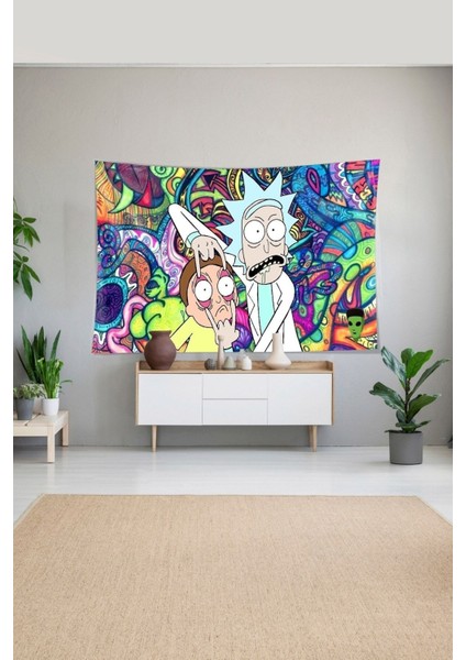 Rick And Morty Leke Tutmaz Kadife Dokulu Kumaş Duvar Örtüsü Duvar Halısı Tapestry fiyatları