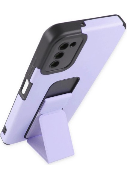 Bfs Samsung Galaxy A03S Kılıf Mega Standlı Silikon - Lila modelleri
