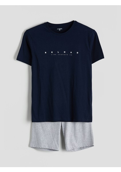 Yeni Sezon Standart Kalıp Erkek Şortlu Pijama Takımı indirimleri