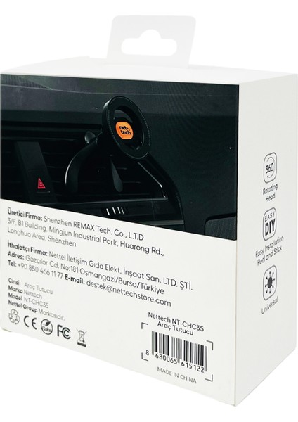 NT-CHC35 Dönerli Havalandırma Bölmesi Manyetik Araç Içi Telefon Tutucu fırsatları