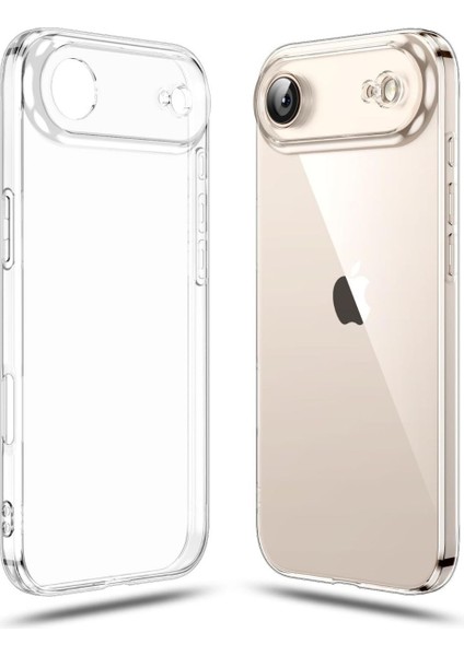 iPhone Air Şeffaf Kılıf Silikon Kamera Korumalı