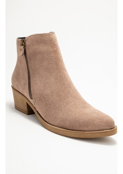 Jayer Vizon Süet Hakiki Deri Fermuarlı Kadın Topuklu Bot modelleri