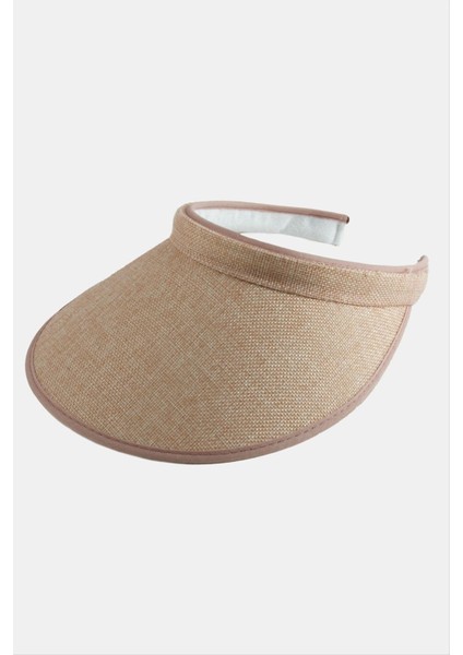 Ds-Derin Kasketli Hasır Tennis Şapkası-Pudra Rengi fiyatları