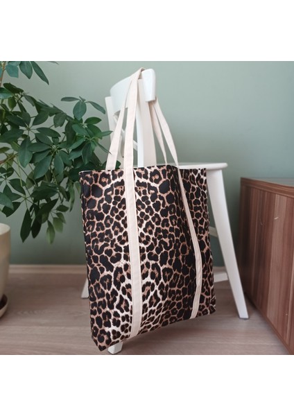 Leopar Desen Çanta Iç Cep Çanta Ile Birlikte