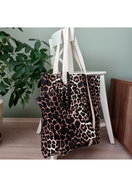 Leopar Desen Çanta Iç Cep Çanta Ile Birlikte fiyatları